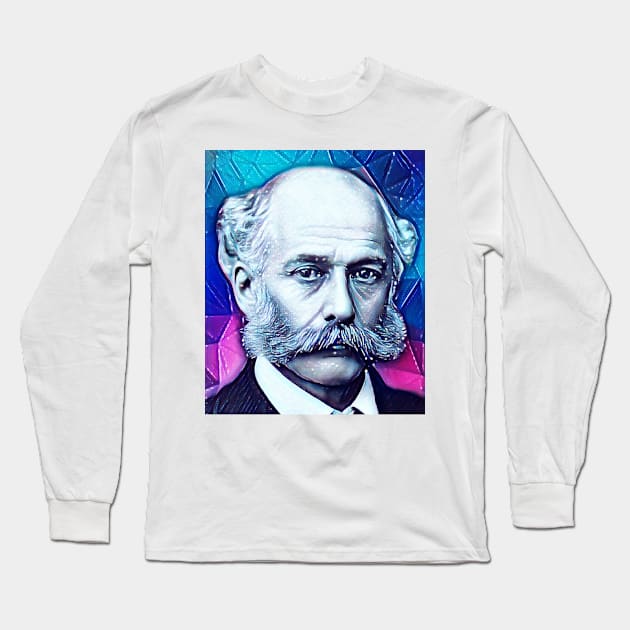 Joseph Bazalgette Snowy Portrait | Joseph Bazalgette Artwork 12 Long Sleeve T-Shirt by JustLit